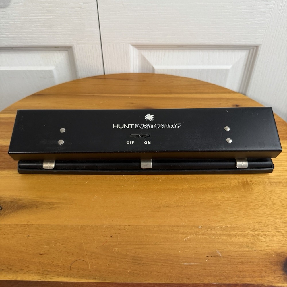 Vintage Hunt Boston 1507 All Metal Adjustable 3 Hole Punch Functions Well